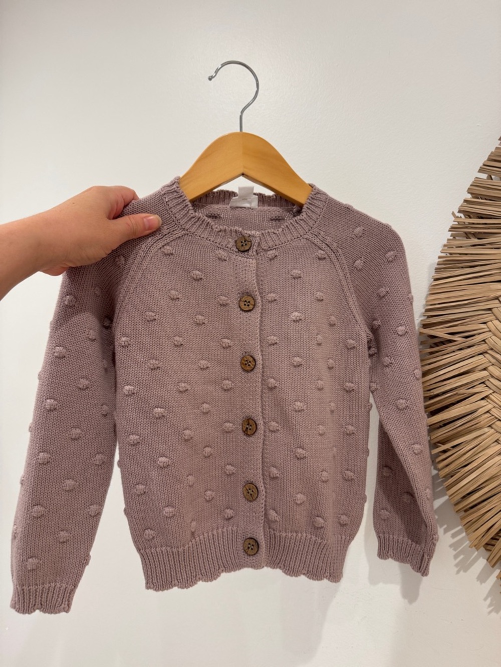 Jamie Kay Dotty Cardigan in Tulip